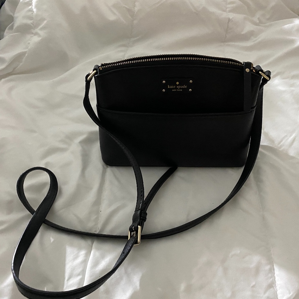 NWOT Kate Spade Black Leather Crossbody